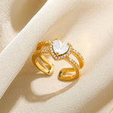 bague or coeur carolina