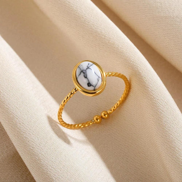 bague pierre blanche amanda