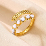 bague pierre blanche cleo