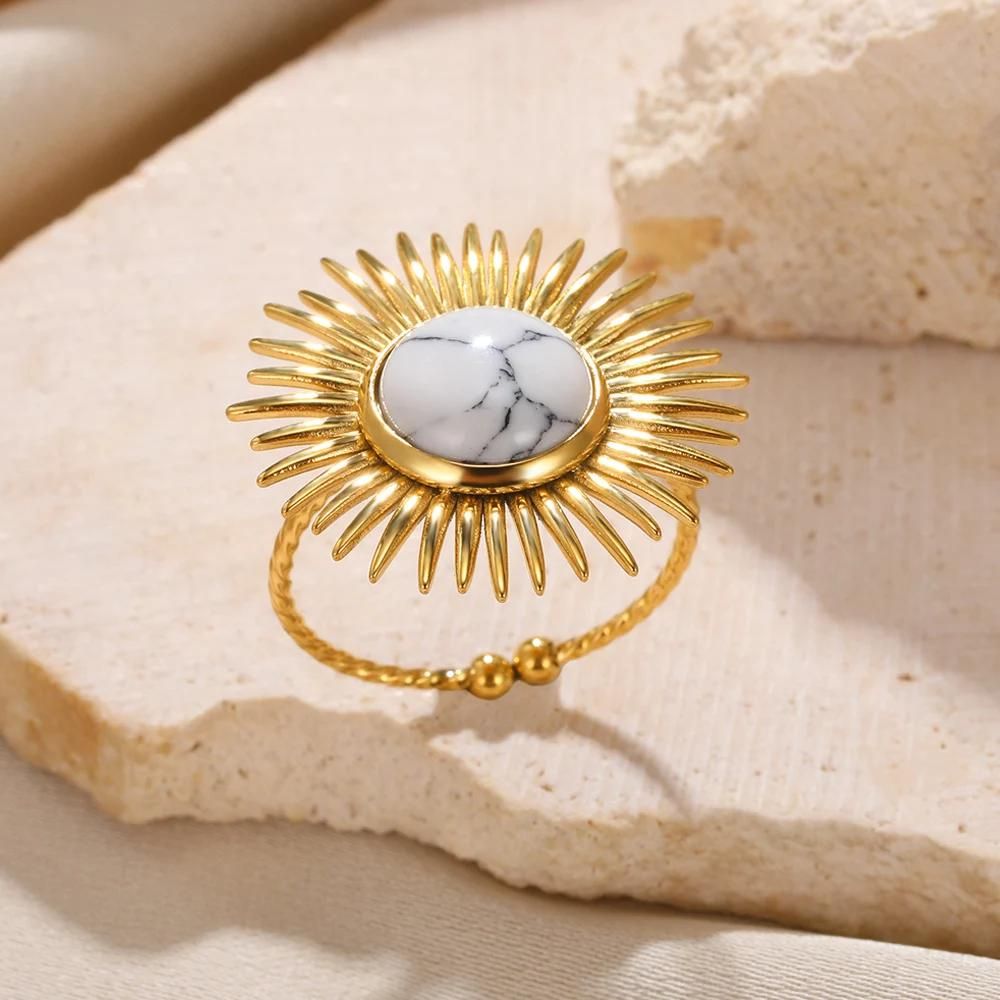 bague pierre blanche delfina