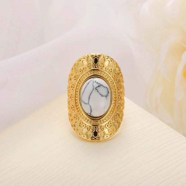 bague pierre blanche maria