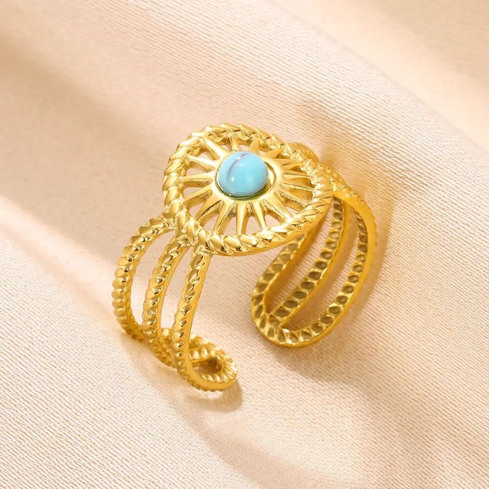 bague pierre bleue adele