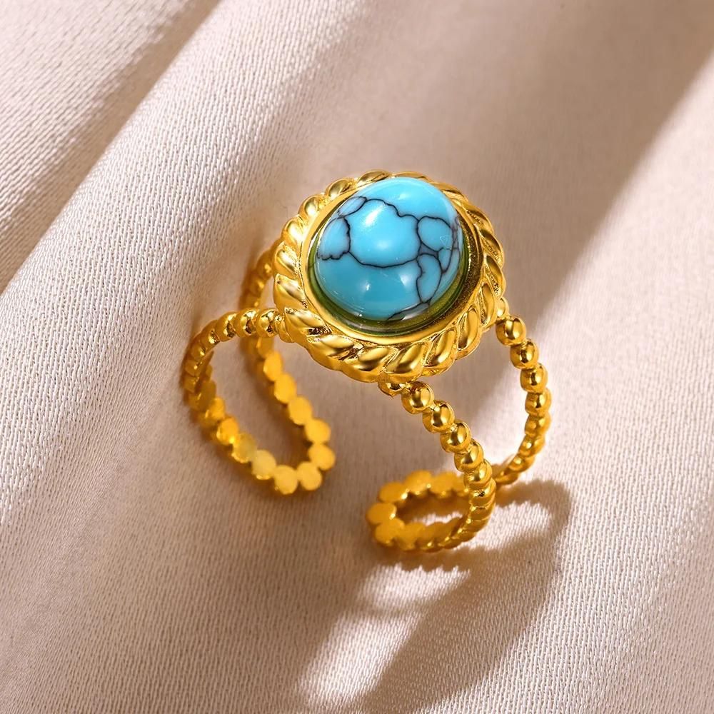 bague pierre bleue donatella
