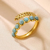 bague pierre bleue flavia