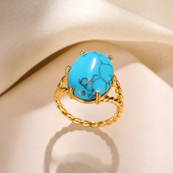 bague pierre bleue linda