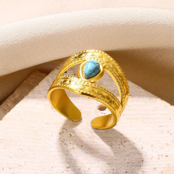 bague pierre bleue luna