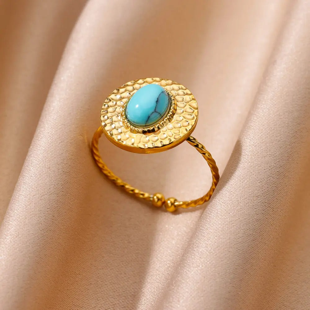 bague pierre bleue marisa