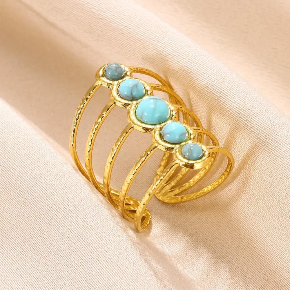 bague pierre bleue nella