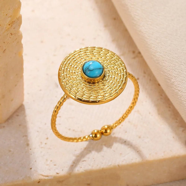 bague pierre bleue nicoletta
