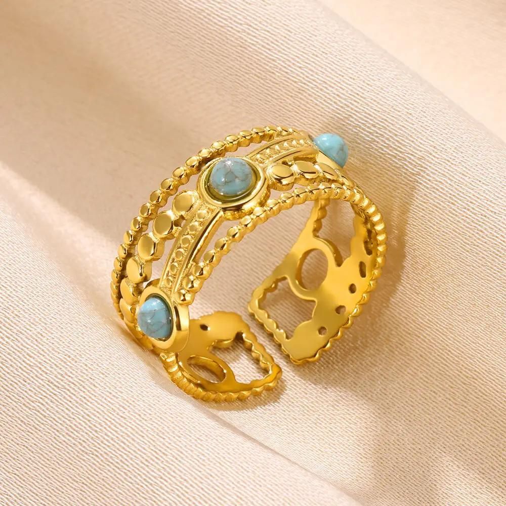 bague pierre bleue olga