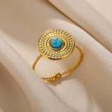 bague pierre bleue rina