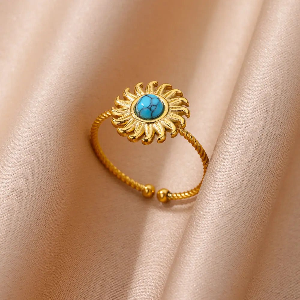 bague pierre bleue silvia