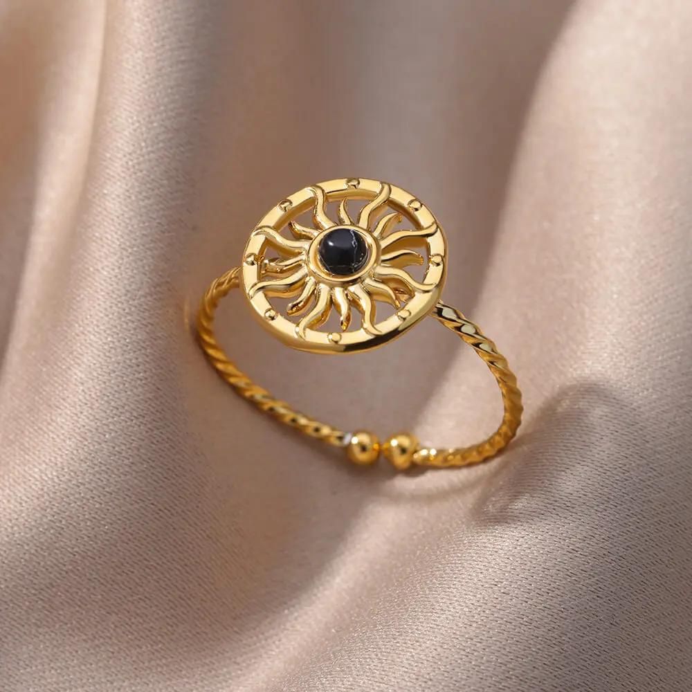 bague pierre noire dalila