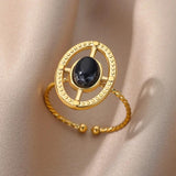 bague pierre noire lucia