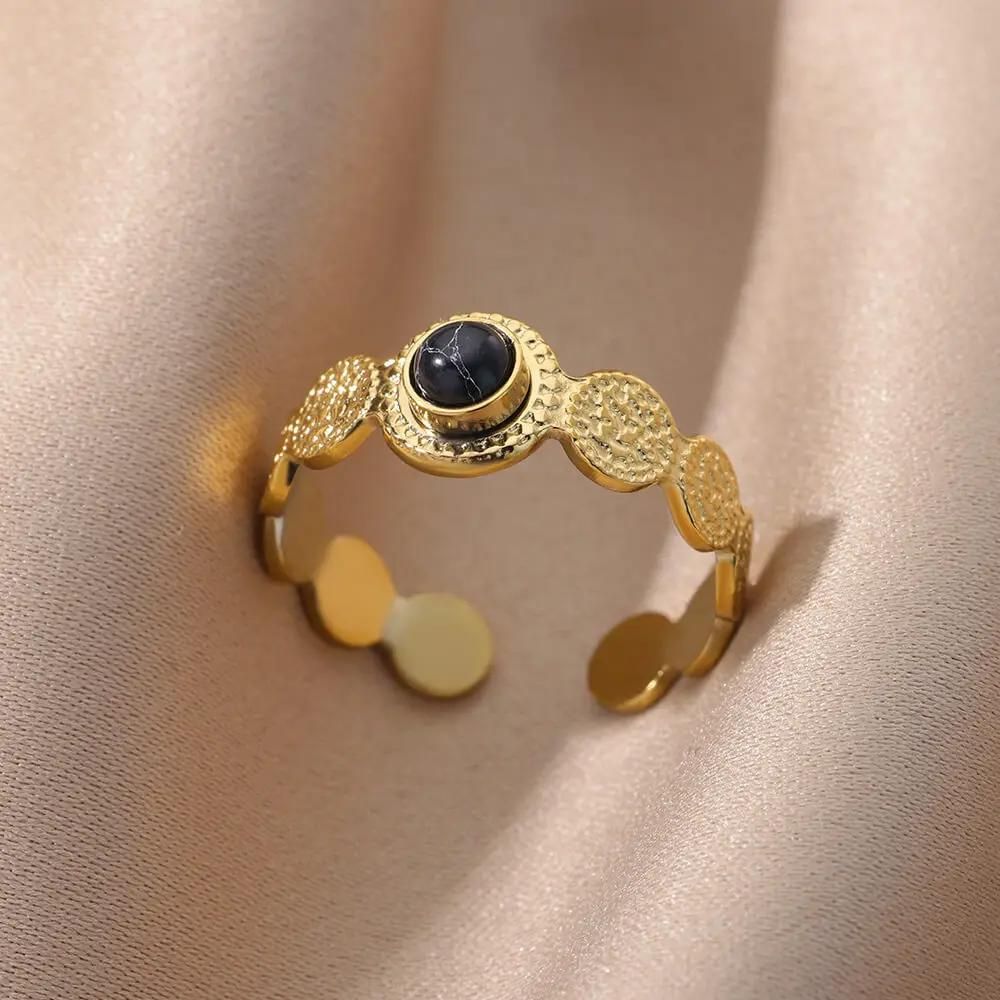 bague pierre noire nadia