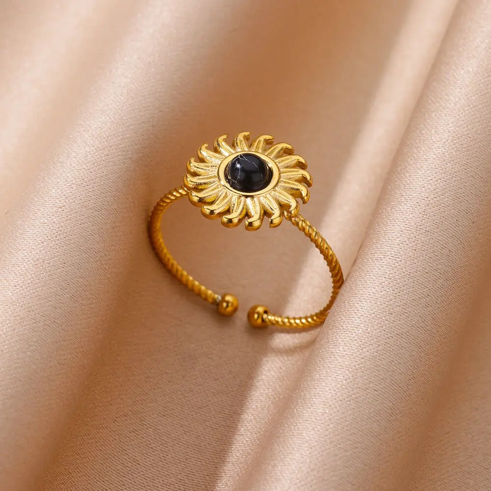 bague pierre noire vanda