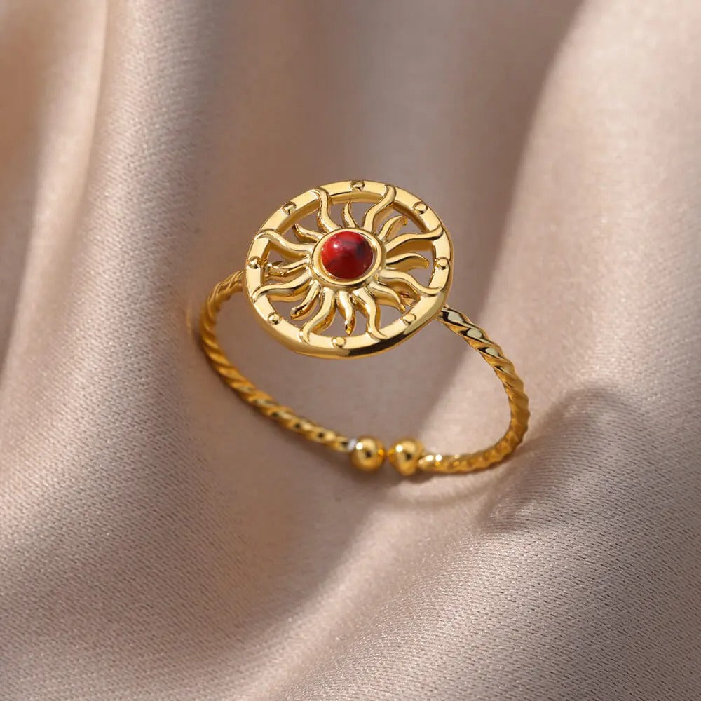 bague pierre rouge lavinia