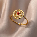 bague pierre rouge lavinia
