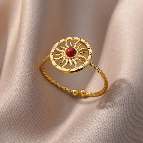 bague pierre rouge lavinia