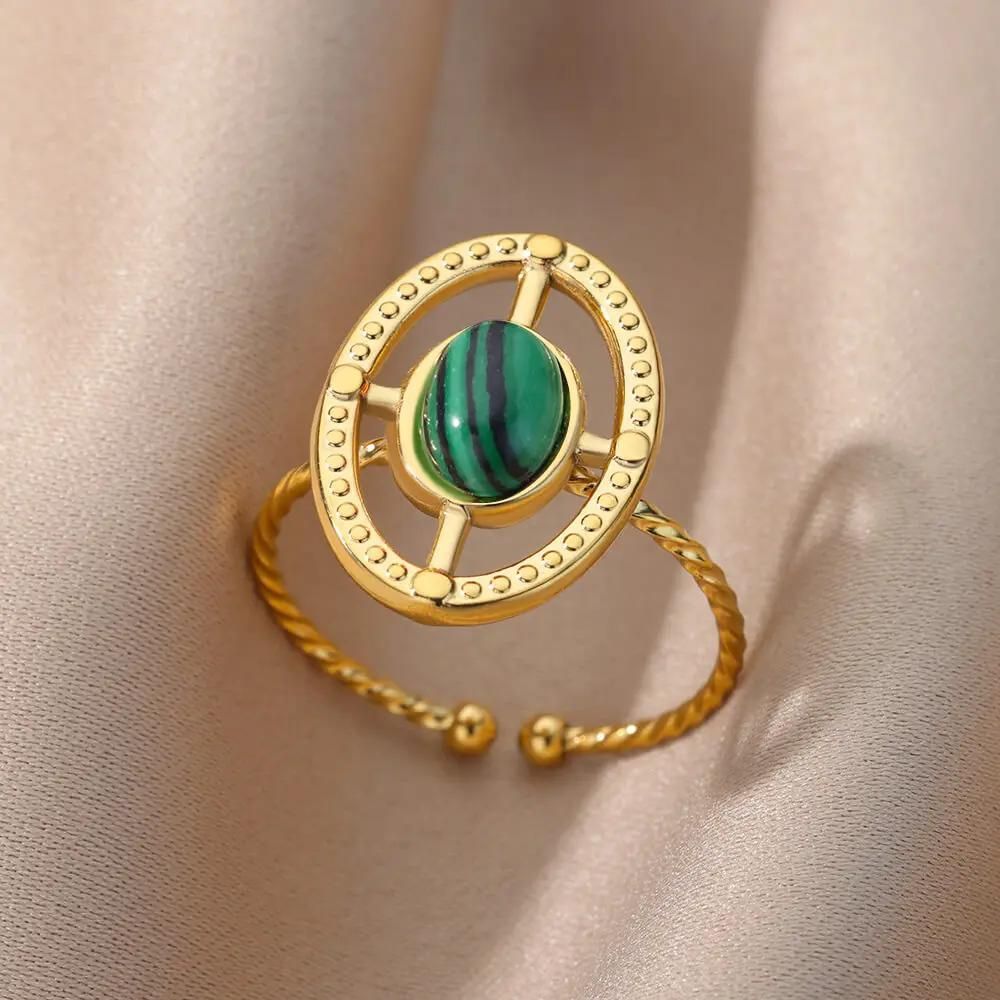 bague pierre verte carla