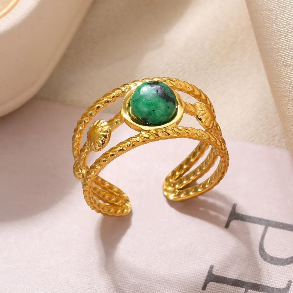 bague pierre verte giovanna