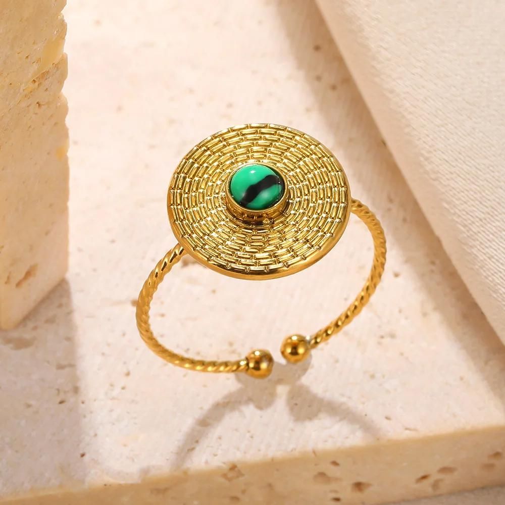 bague pierre verte lia