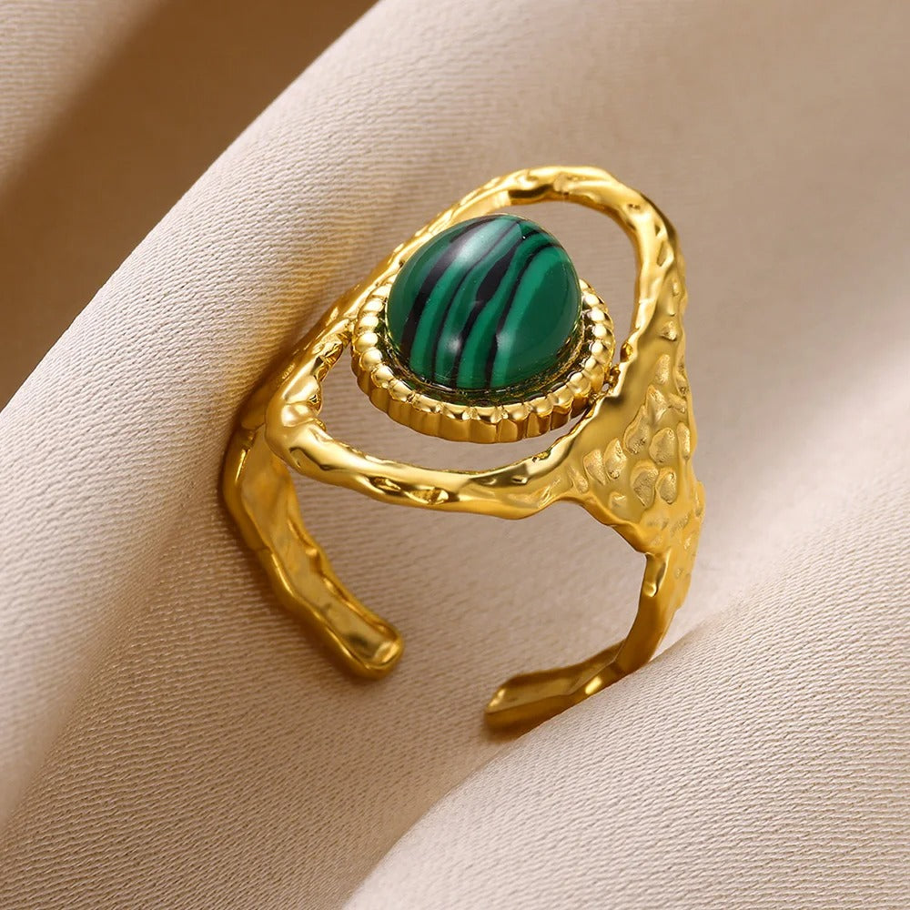 bague pierre verte mariana