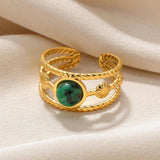 bague pierre verte stella