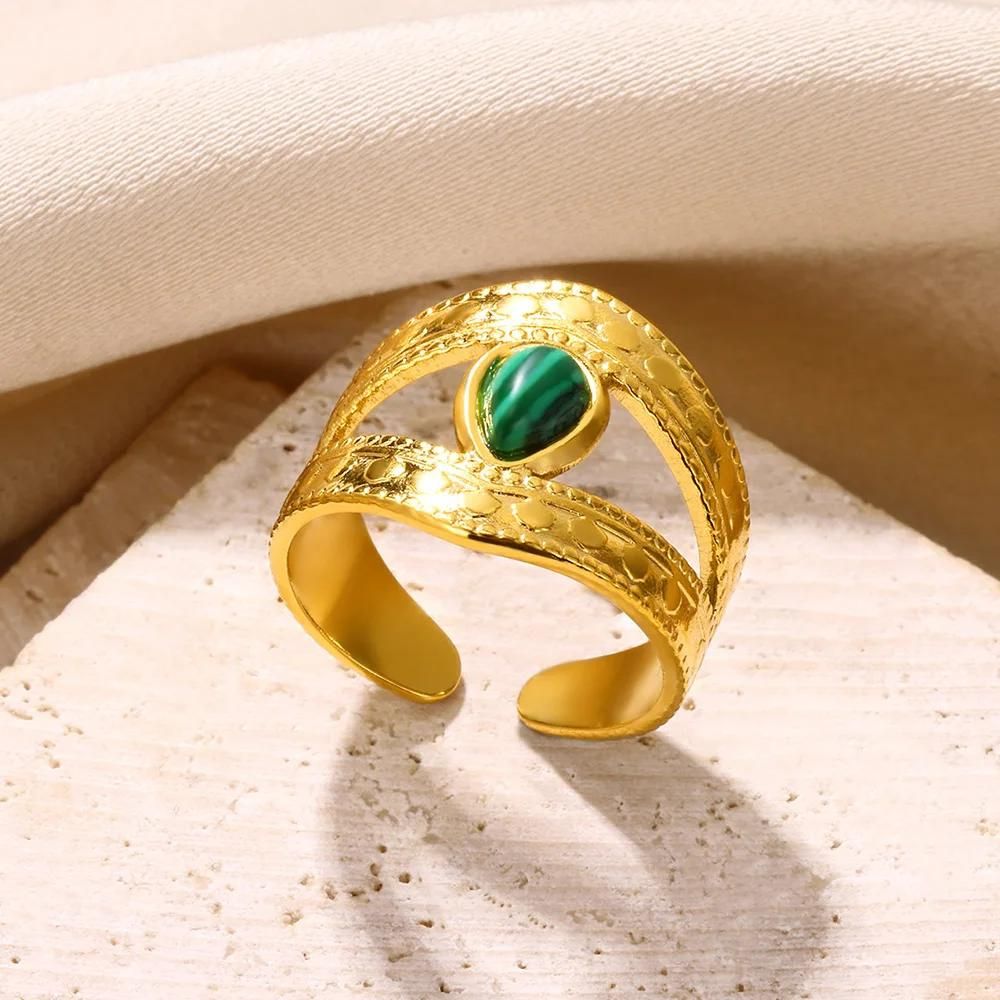 bague pierre verte valentina